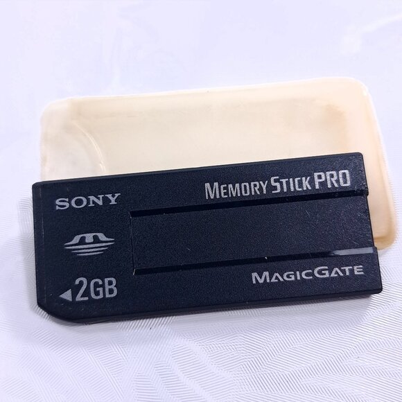 Sony Black 2 GB Memory Stick Pro MSX-2GS MagicGate Original Long Card Cybershot - Picture 1 of 2